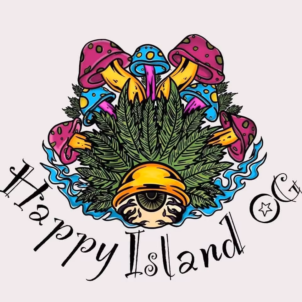 Cannabis Dispensary Happy Island OG by.Klong Nin2 logo