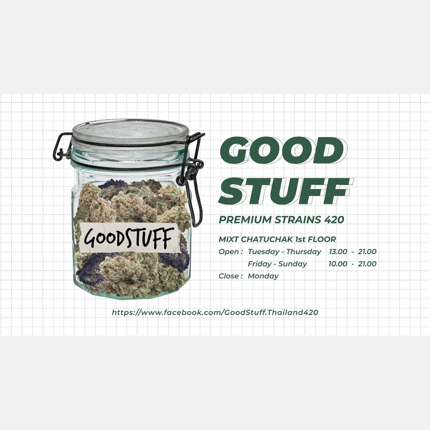 Bangkok의 대마초 매장 Goodstuff Supply 로고