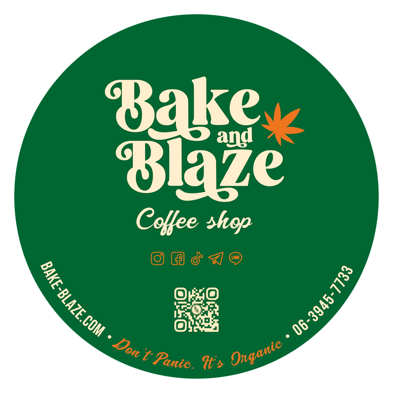Phuket의 대마초 매장 Bake & Blaze Kathu 로고
