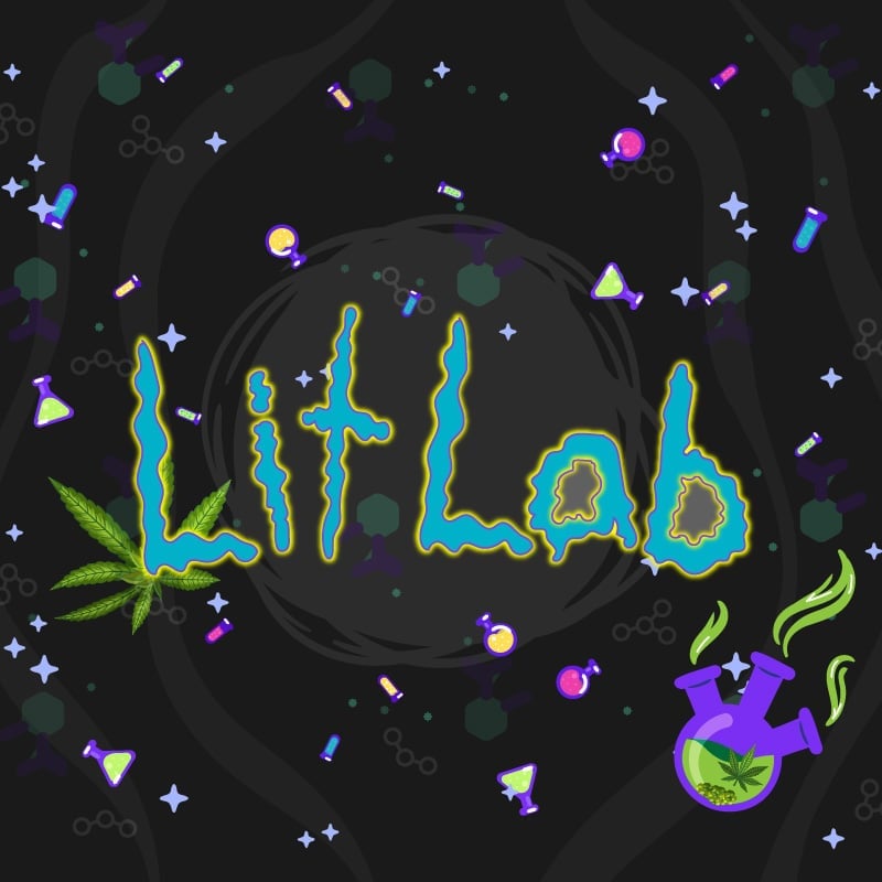 कैनबिस डिस्पेंसरी Lit Lab लोगो